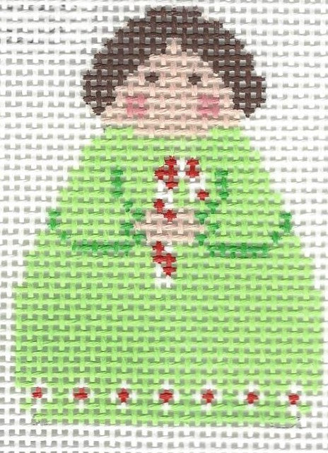 Angel - Green with Candy Cane