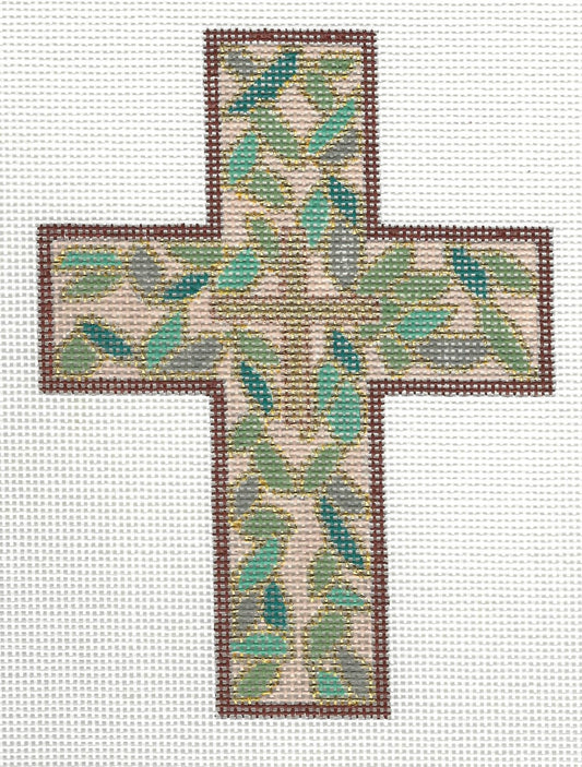 Cross - Green Leaves