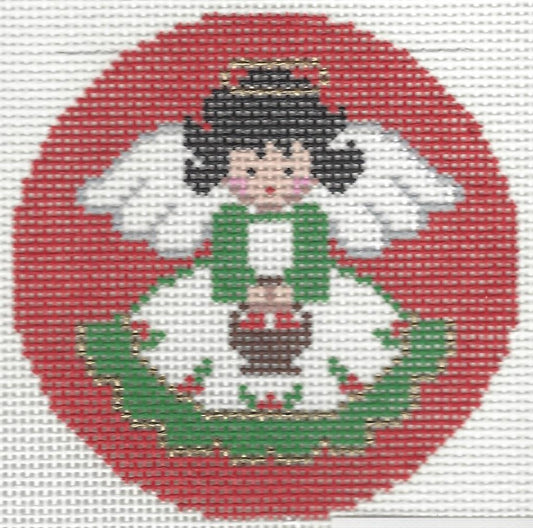 Angel with Basket Round
