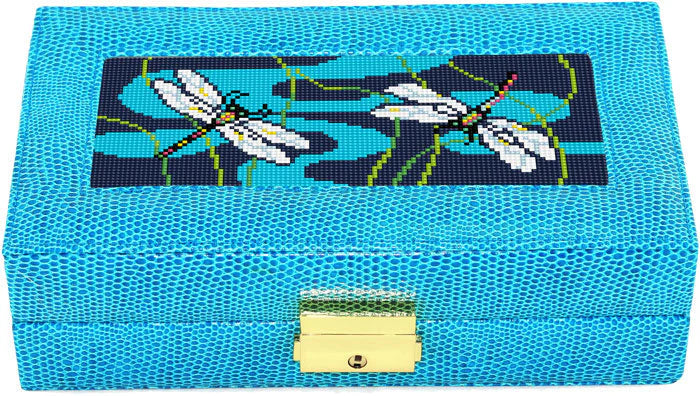 Rectangular Jewelry Case-Blue