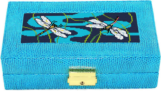 Rectangular Jewelry Case-Blue