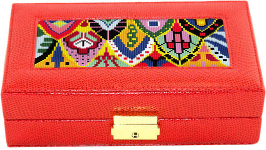 Rectangular Jewelry Case-Red