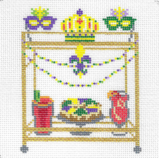Bar Cart - Mardi Gras