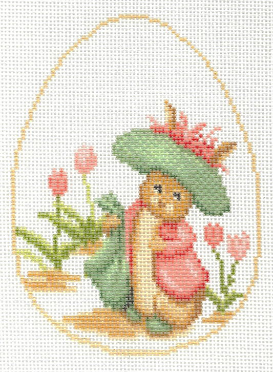 Needlepaint needlepoint canvas of Benjamin Buttons Easter Egg