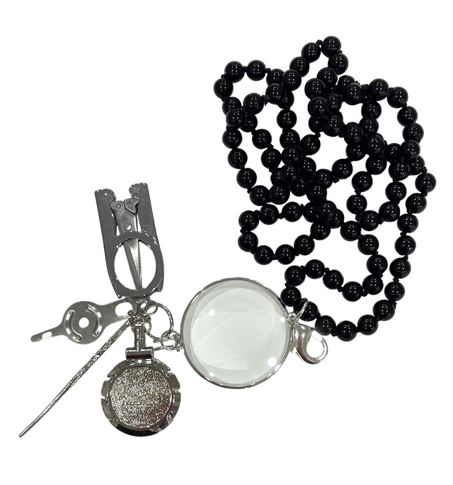 Chatelaine - Black Beads