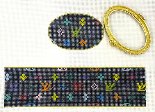 Hinged Box - LV Multi-color on Black