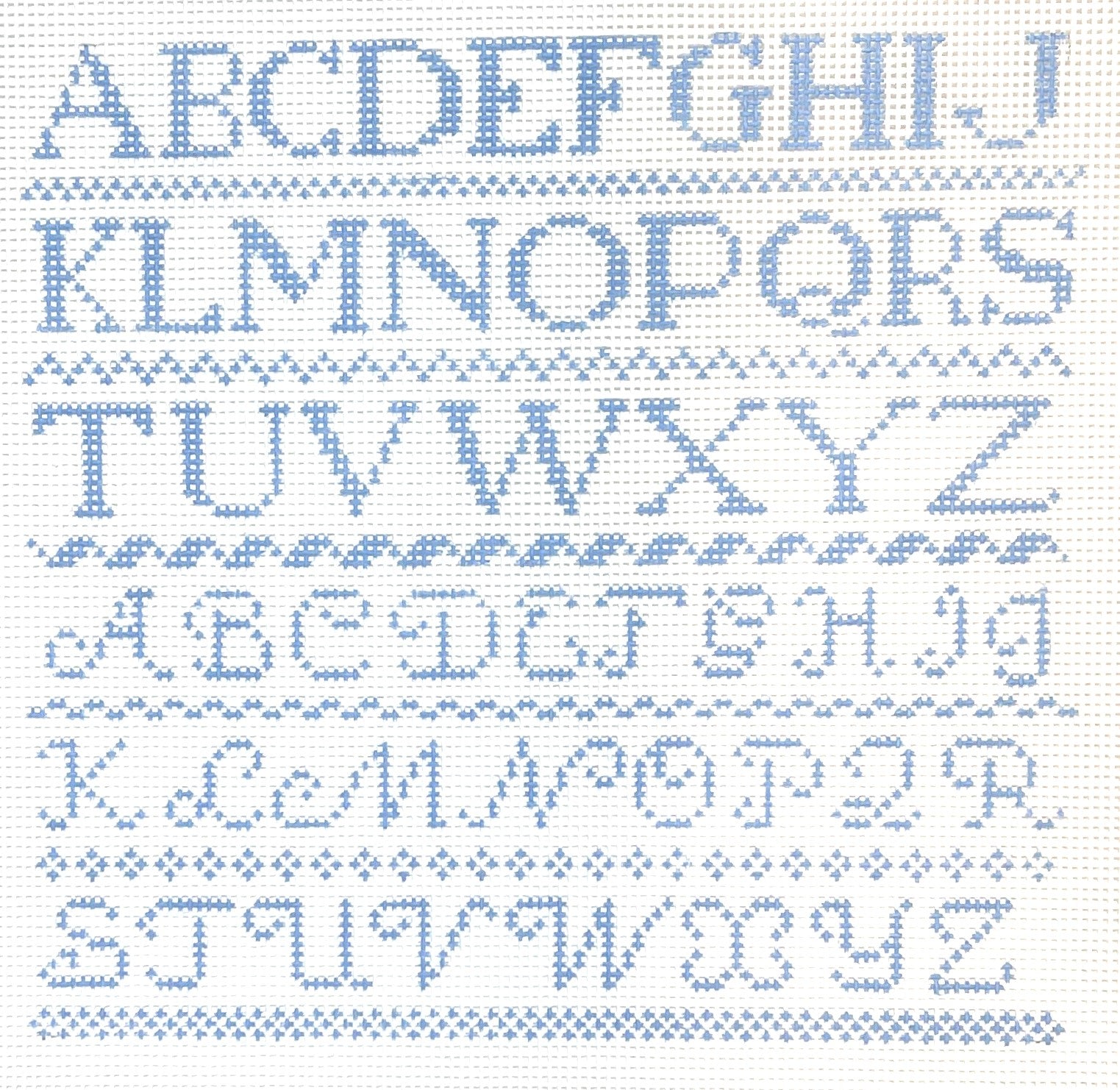Abc File Blue ABC Sampler Blue – Village Needleworks