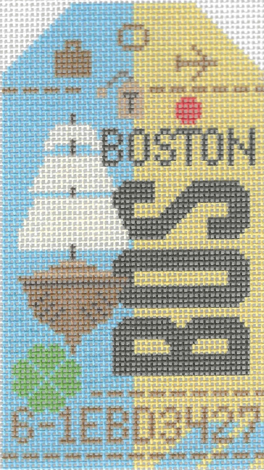 Retro Travel Tag - Boston