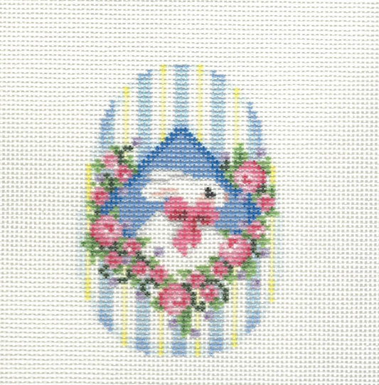 Bunny Egg with Rose Garland