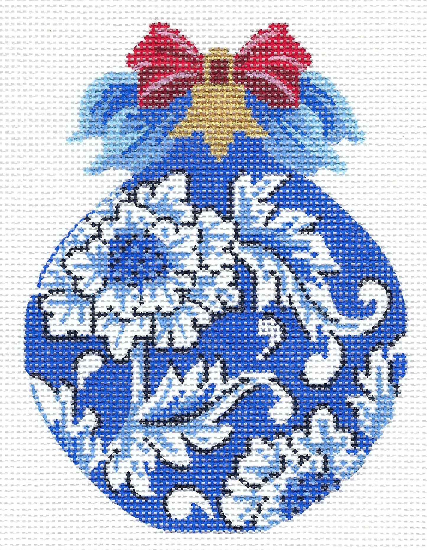 China Blue Floral Ball