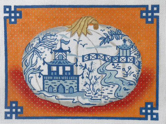 Chinoiserie Porcelain Pumpkin