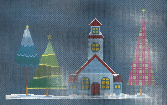A Christmas Village - Church with Stitch Guide