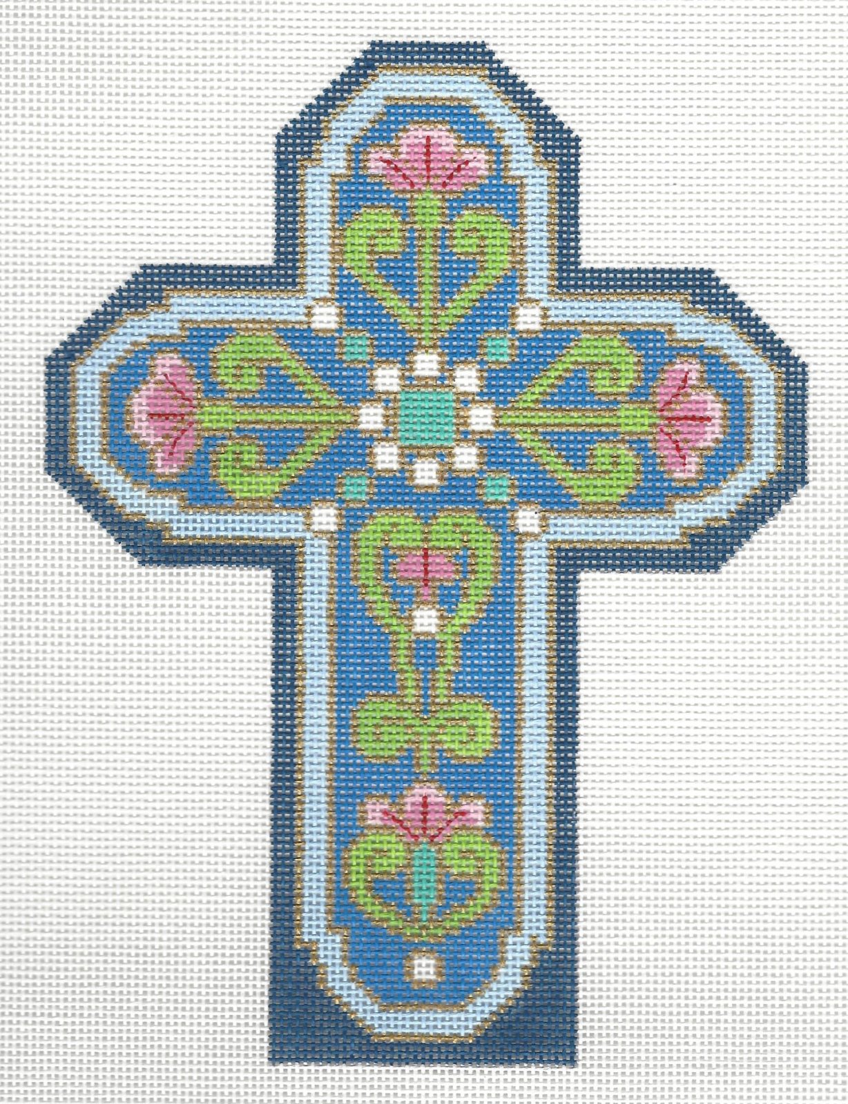 Cross - Blue Lime Pink