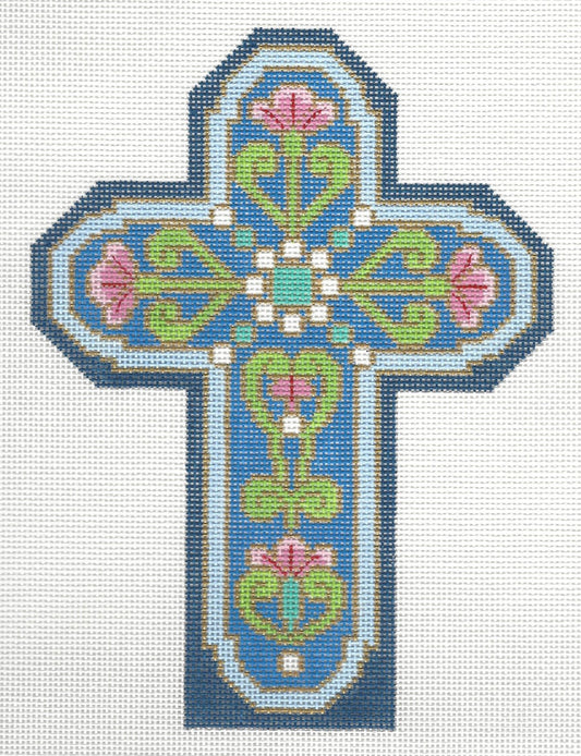 Cross - Blue Lime Pink