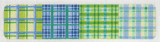 Cuff/Bookmark - Madrass Patchwork Blues & Greens