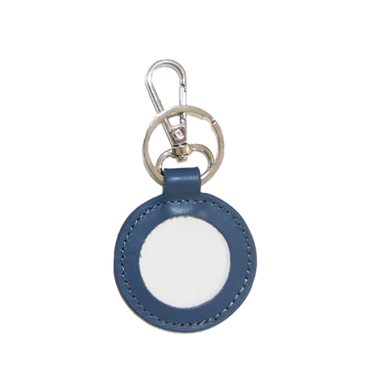 Tilli Tomas Planet Earth round leather key fob - royal blue