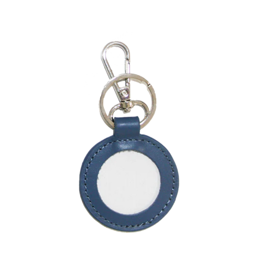 Tilli Tomas Planet Earth round leather key fob - royal blue