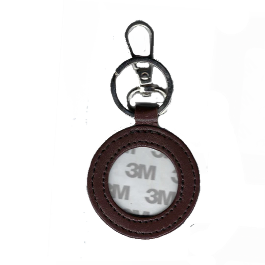Tilli Tomas Planet Earth round leather key fob - brown