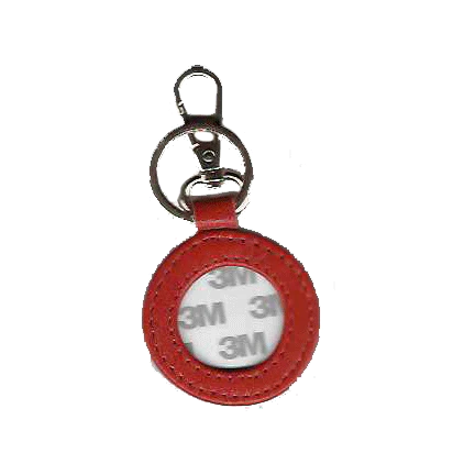 Tilli Tomas Planet Earth round leather key fob - orange