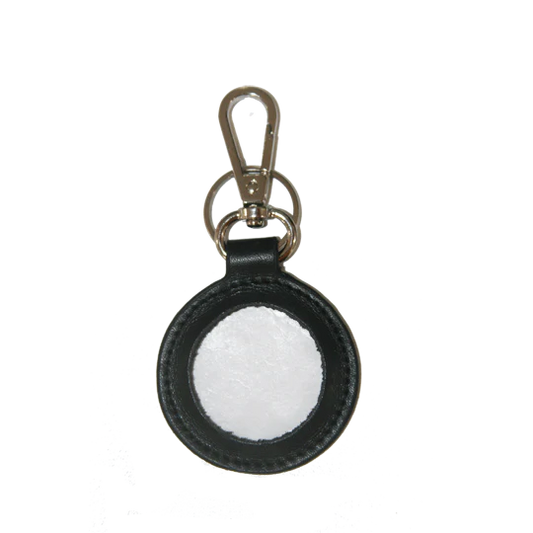 Tilli Tomas Planet Earth round leather key fob - black