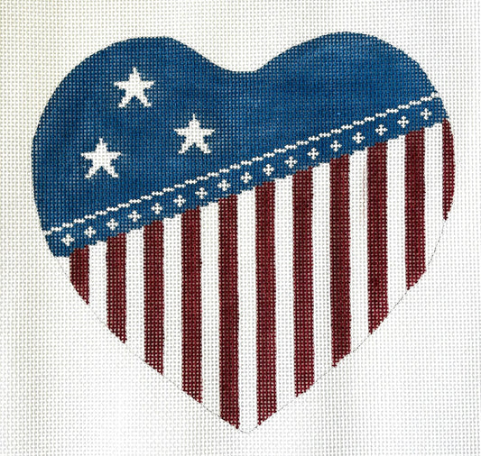 Flag Heart Pillow