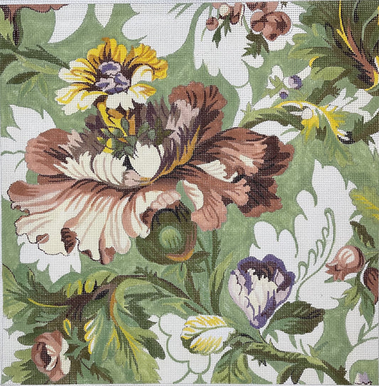 Floral on Green