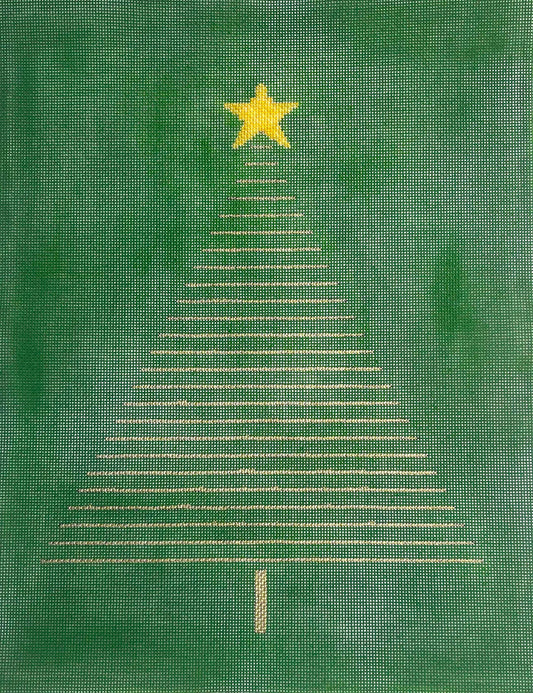 Gold Tree on Green