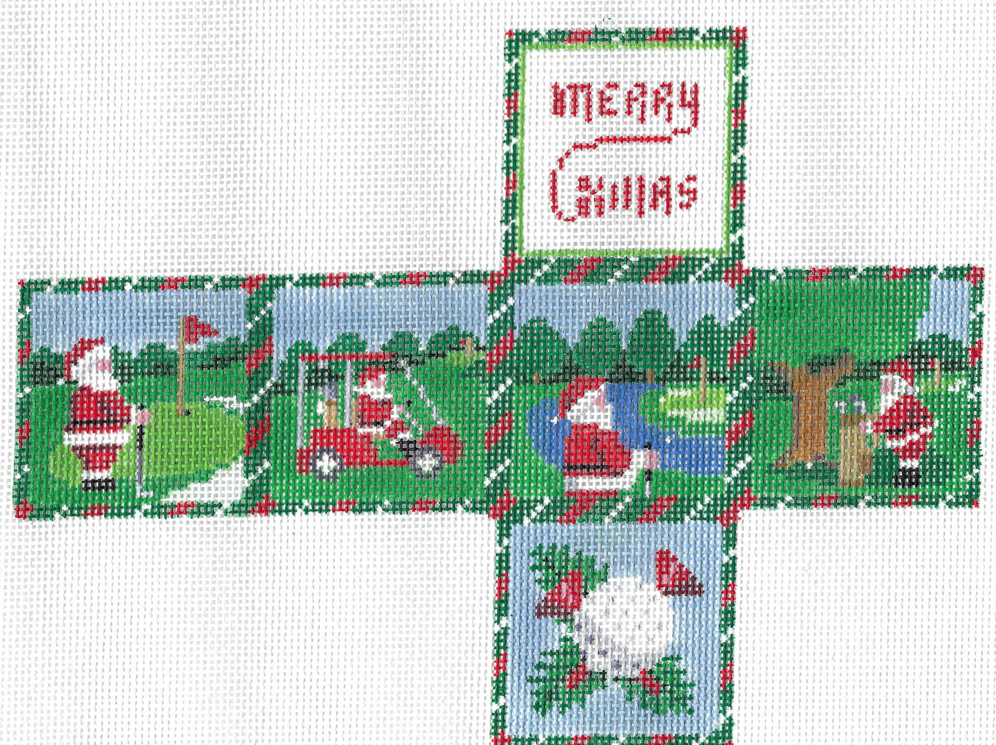 Golfing Santa Cube
