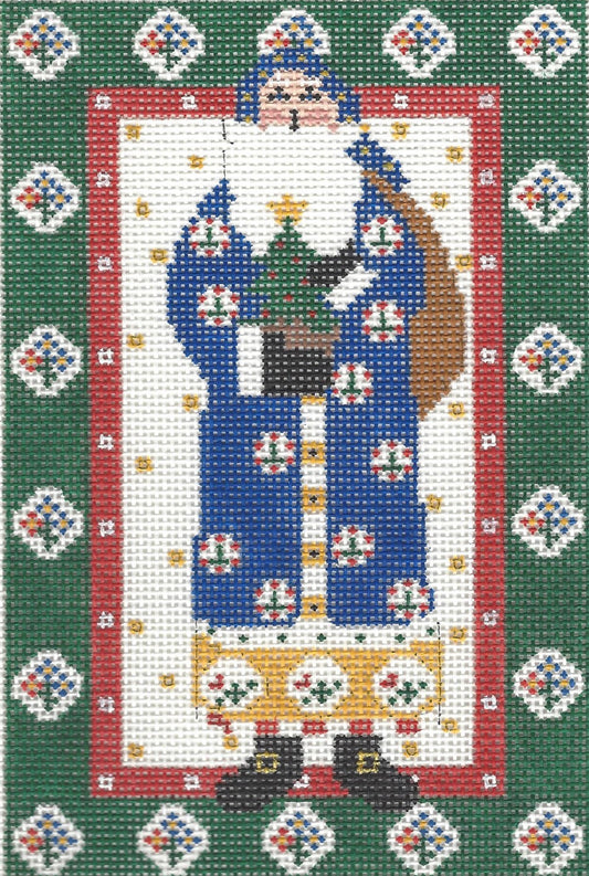 Green Framed Santa