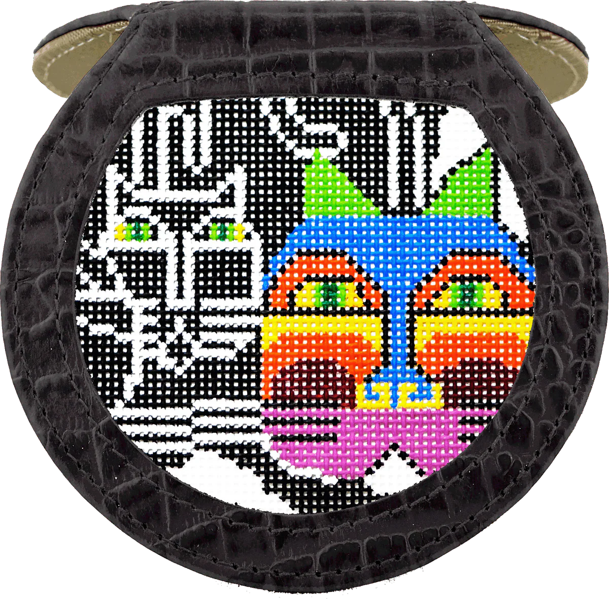 Hand Mirror - Alligator Black