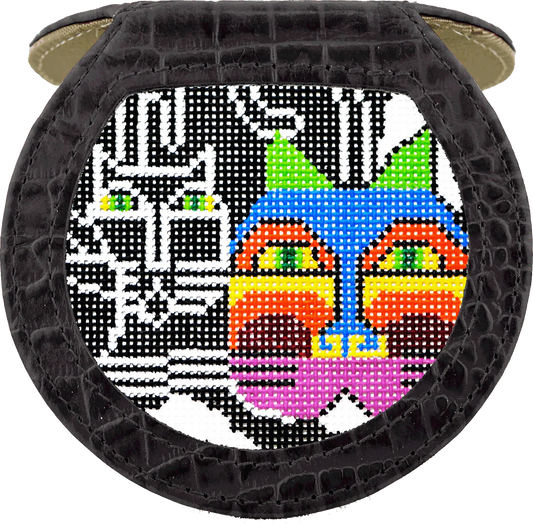Hand Mirror - Alligator Black