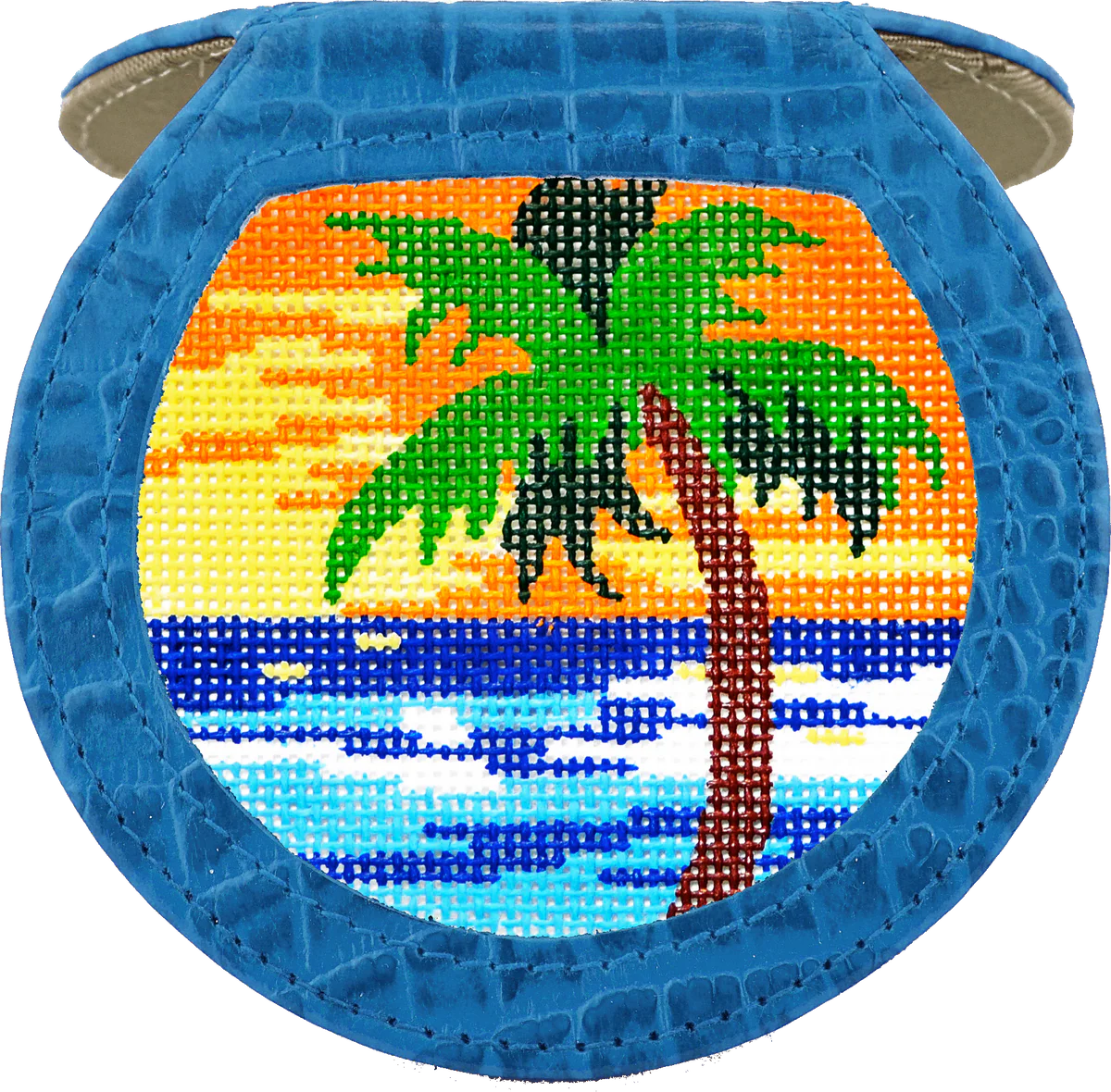 Hand Mirror - Alligator Blue