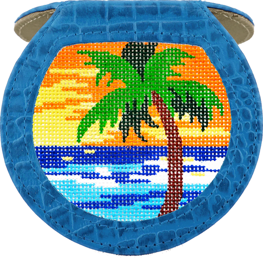Hand Mirror - Alligator Blue