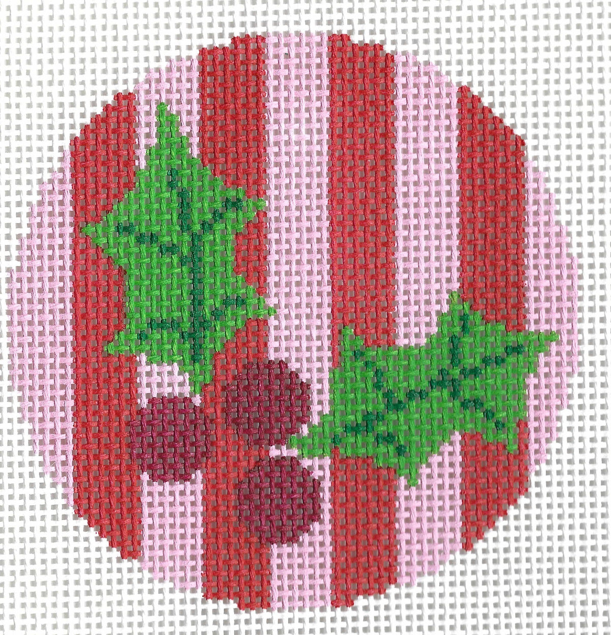 Pink and Red Holly Round