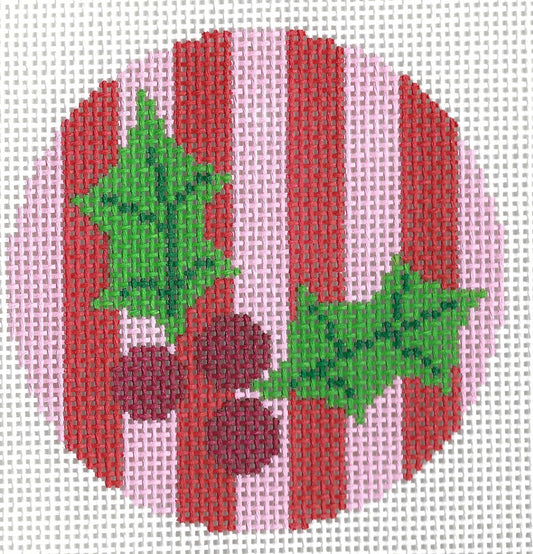 Pink and Red Holly Round