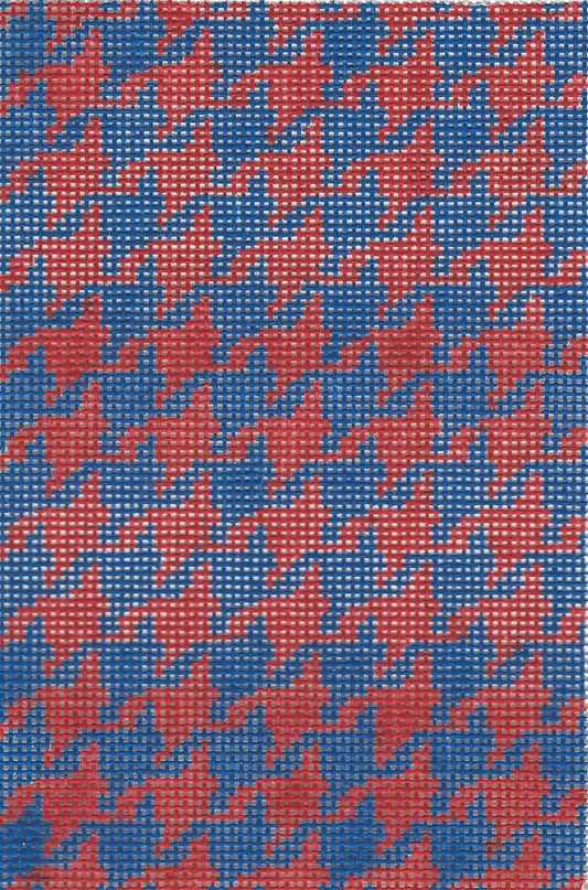 Red and Blue Houndstooth Credit Card Insert