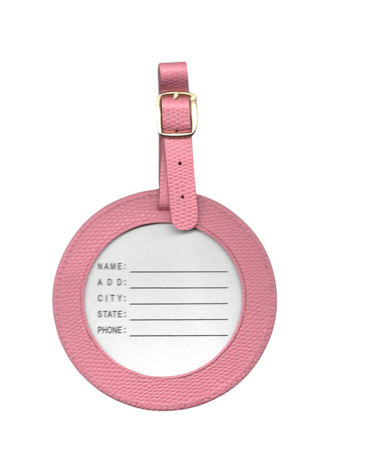ID Tag - Pebbled Pink