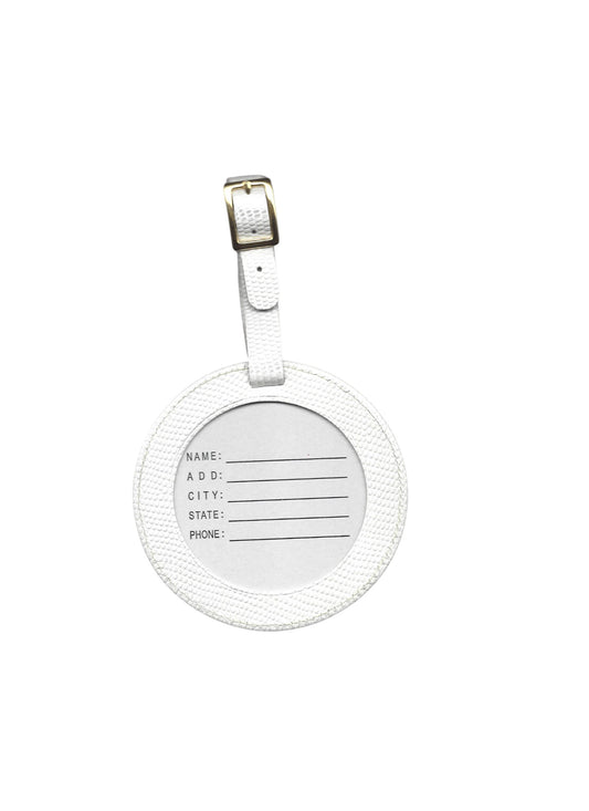 ID Tag - Pebbled White