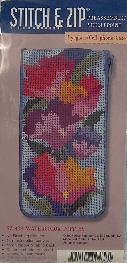 Watercolor Poppies Eyeglass Case