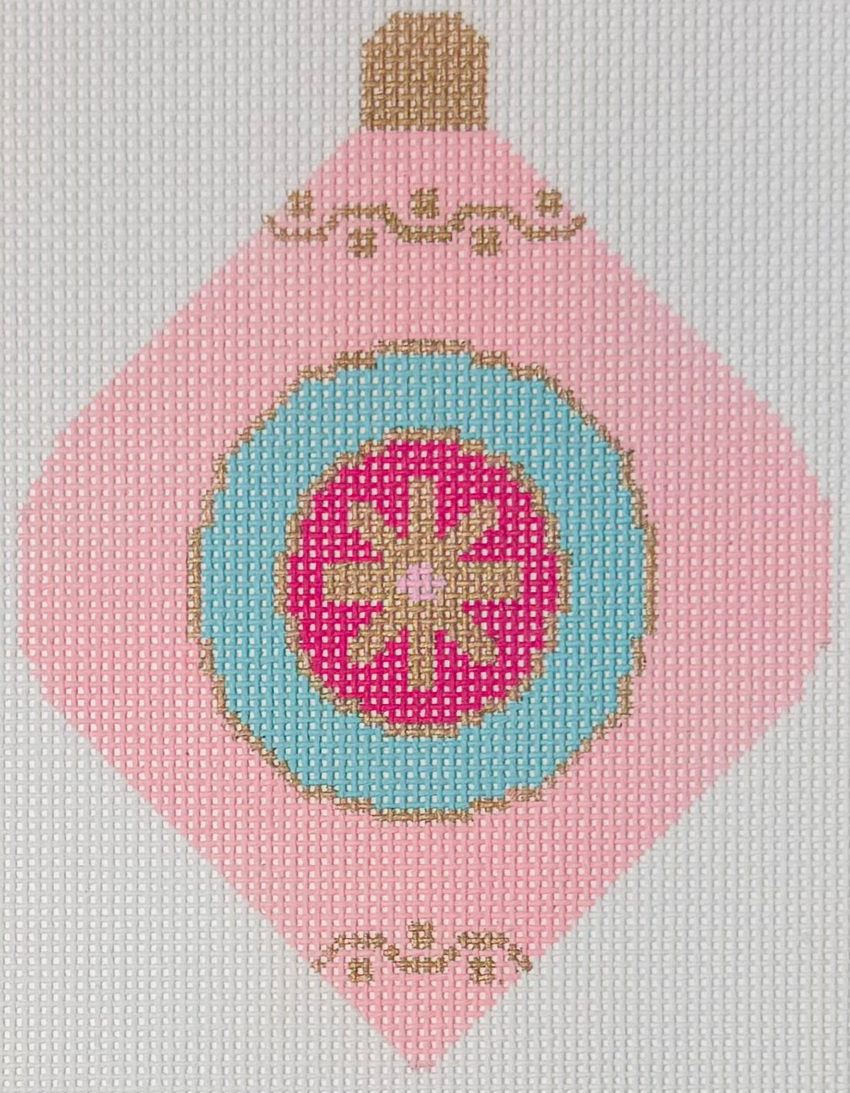 Pink Vintage Bauble Ornament
