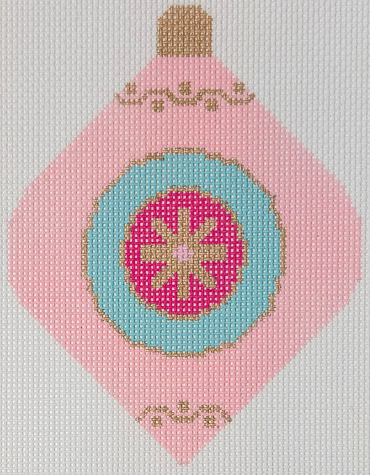 Pink Vintage Bauble Ornament