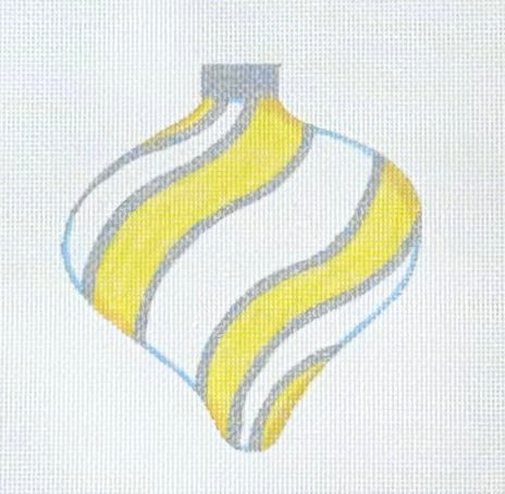 Yellow Swirl Ornament - Diamond