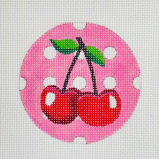 Cherries on Pink Dots - Round