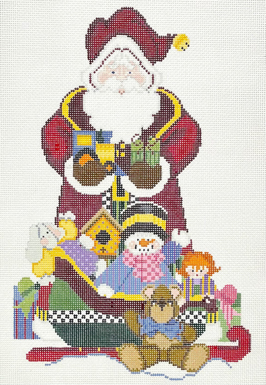 Santa with Toys and Sleigh