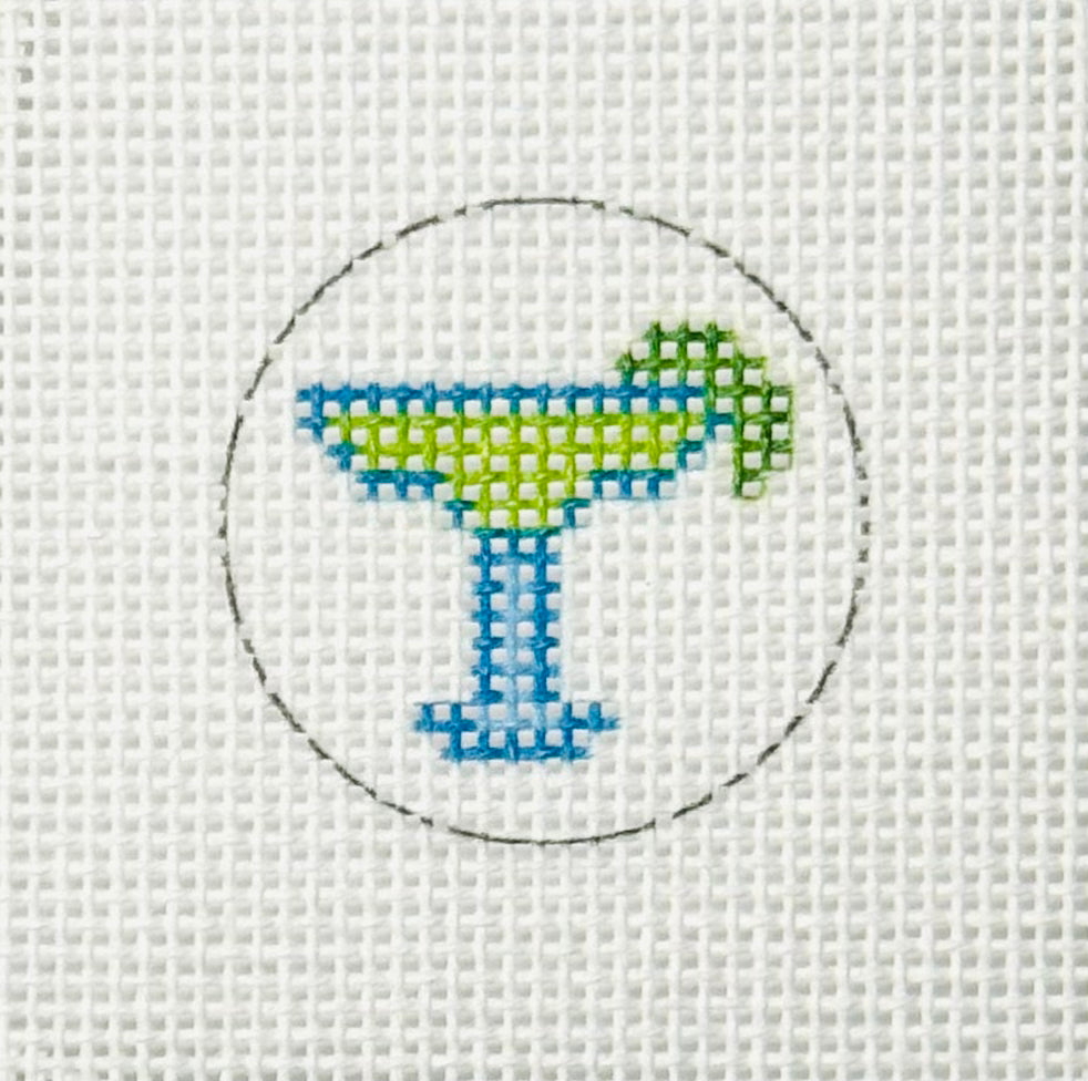 Tilli Tomas Planet Earth key fob insert needlepoint canvas of margarita