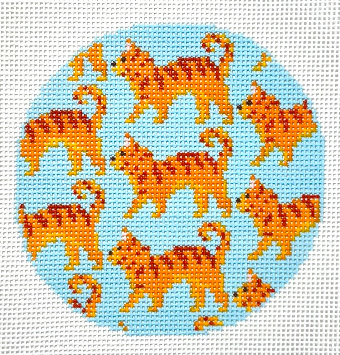Orange Tabby Cat - Round