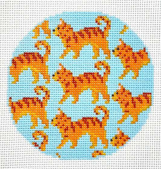 Orange Tabby Cat - Round