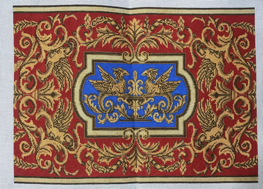 Griffins on Blue background