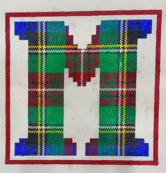 Plaid Alphabet - Large M