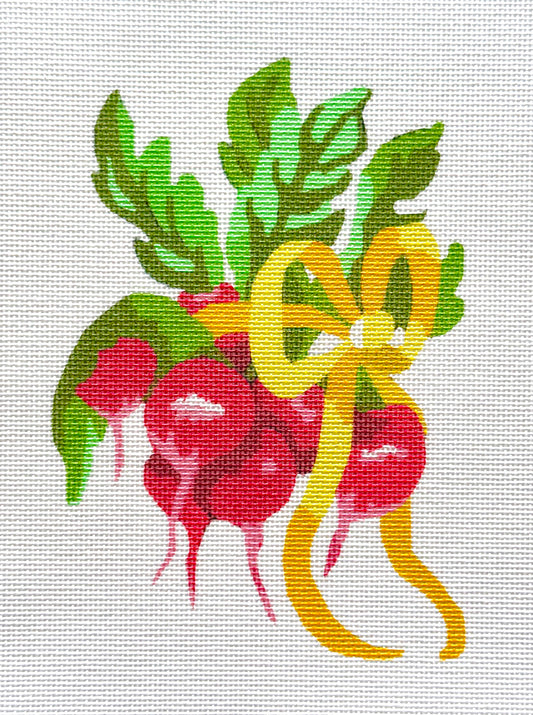 Radishes and a Yellow Bow
